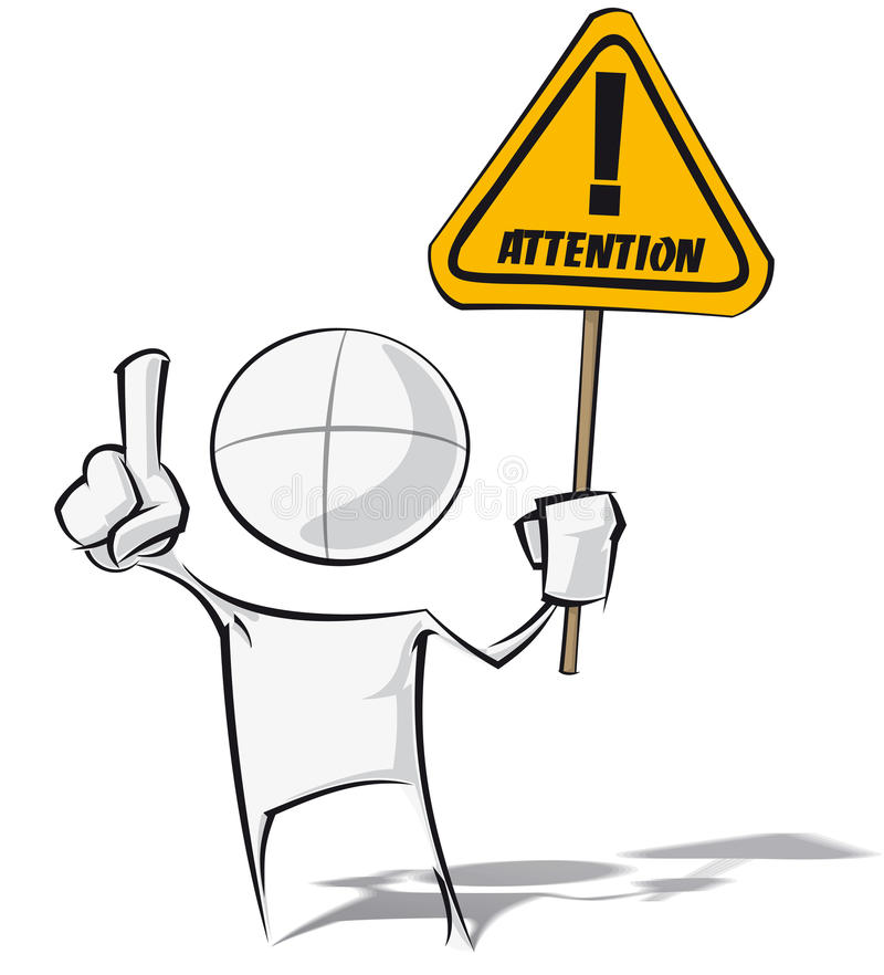 simple people attention sparse vector illustration generic cartoon character holding sign 42966357